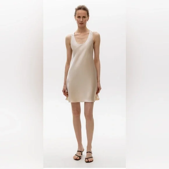BNWT Aritzia Babaton Renee Denude Silky Dress large $98 STUNNING - Picture 1 of 11